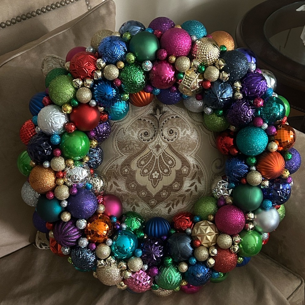 Festive Multicolor Holiday Wreath
